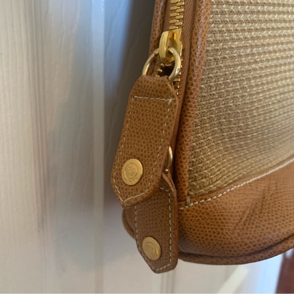 Eric Javits Natural Woven Tan Straw Shoulder Bag Purse Summer - Picture 6 of 16